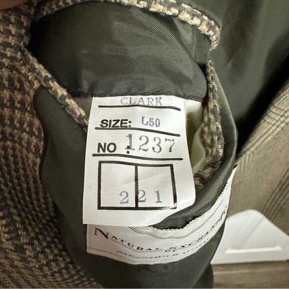 Alexander Lloyd Natural Exchange Silk Treed Blazer Big & Tall 50L Clark - Picture 7 of 12